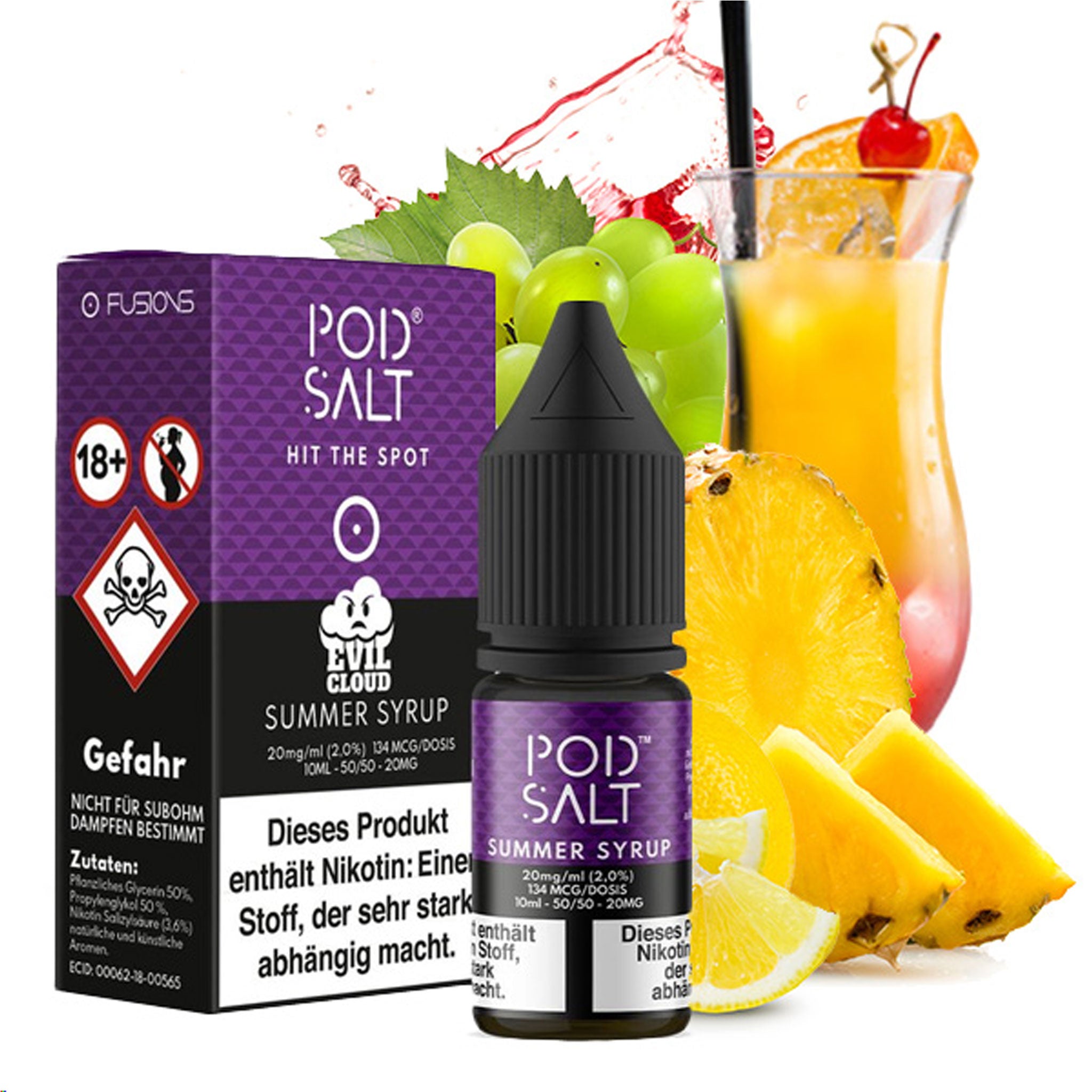 Pod Salt - Fusion - Summer Syrup - Nikotinsalz Liquid