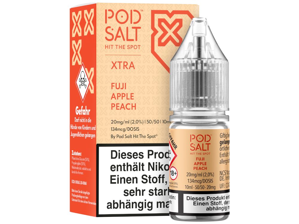 Pod Salt - XTRA - Fuji Apple Peach - Nikotinsalz Liquid