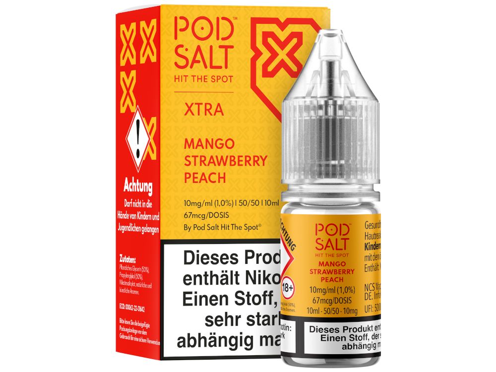 Pod Salt - XTRA - Mango Strawberry Peach - Nikotinsalz Liquid