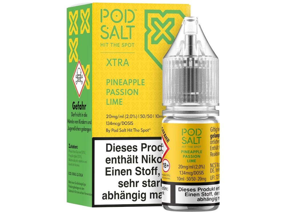 Pod Salt - XTRA - Pineapple Passion Lime  - Nikotinsalz Liquid