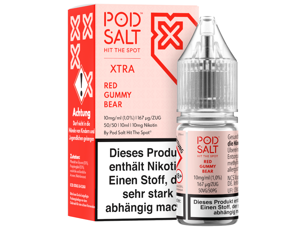 Pod Salt - XTRA - Red Gummy Bear - Nikotinsalz Liquid