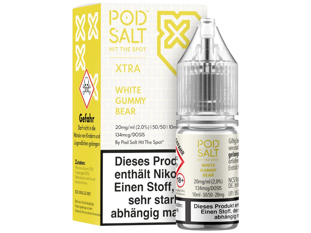 Pod Salt - XTRA - White Gummy Bear - Nikotinsalz Liquid
