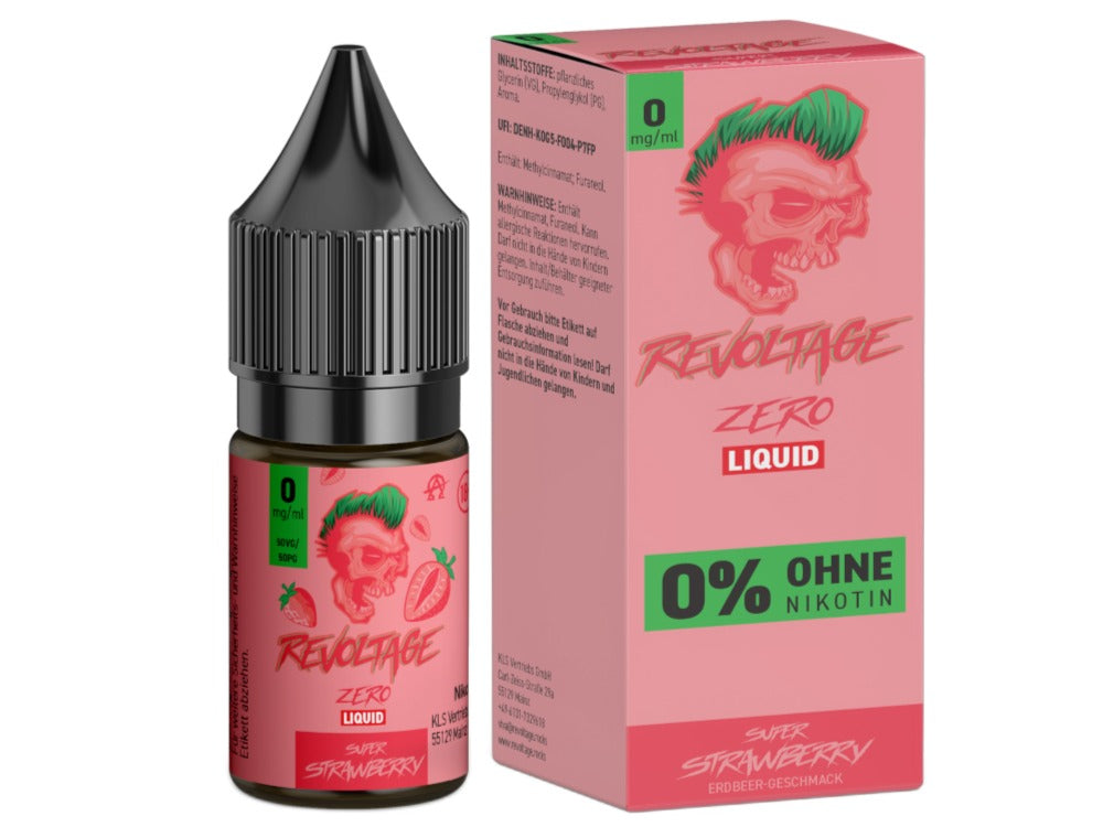 Revoltage - Super Strawberry - Hybrid Nikotinsalz Liquid 0 mg/ml