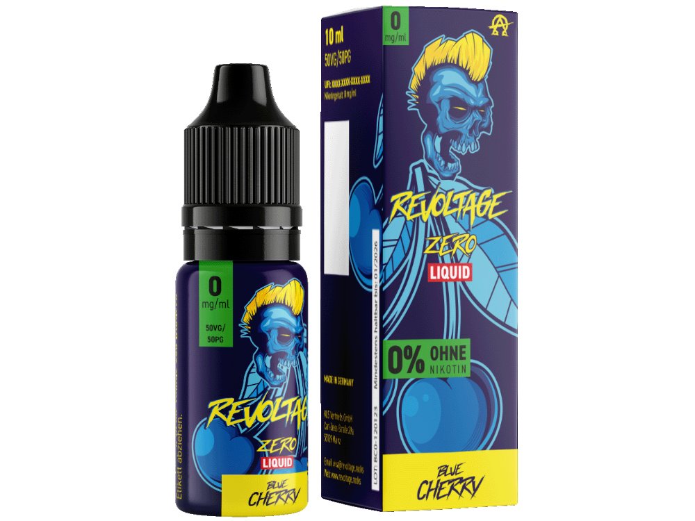 Revoltage - Blue Cherry - Hybrid Nikotinsalz Liquid 0 mg/ml