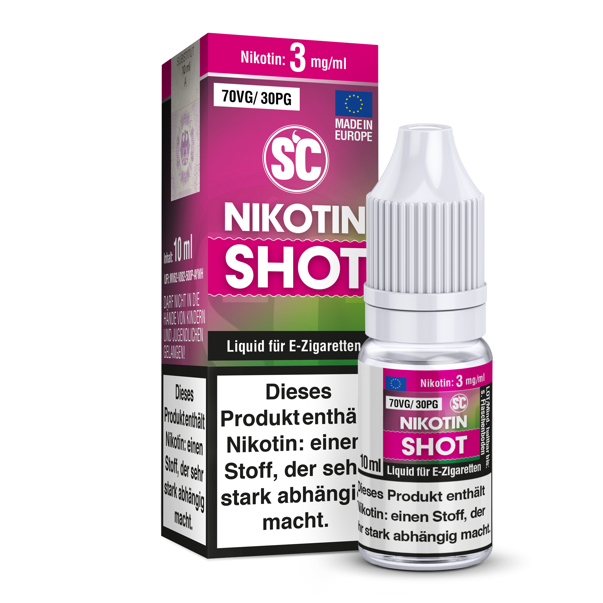 SC - Nikotin Shots VPG 70/30 - 70VG / 30PG / 1er Packung / 3 mg/ml time4smoke.de