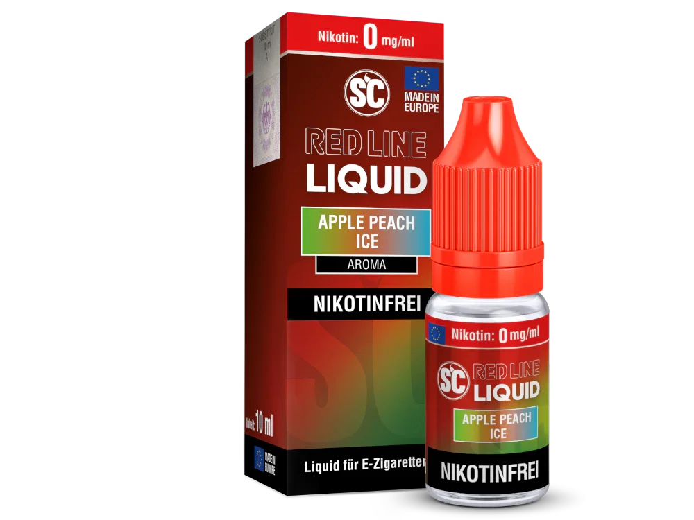 SC - Red Line - Apple Peach Ice - Nikotinsalz Liquid - 1er Packung / 0 mg/ml time4smoke.de