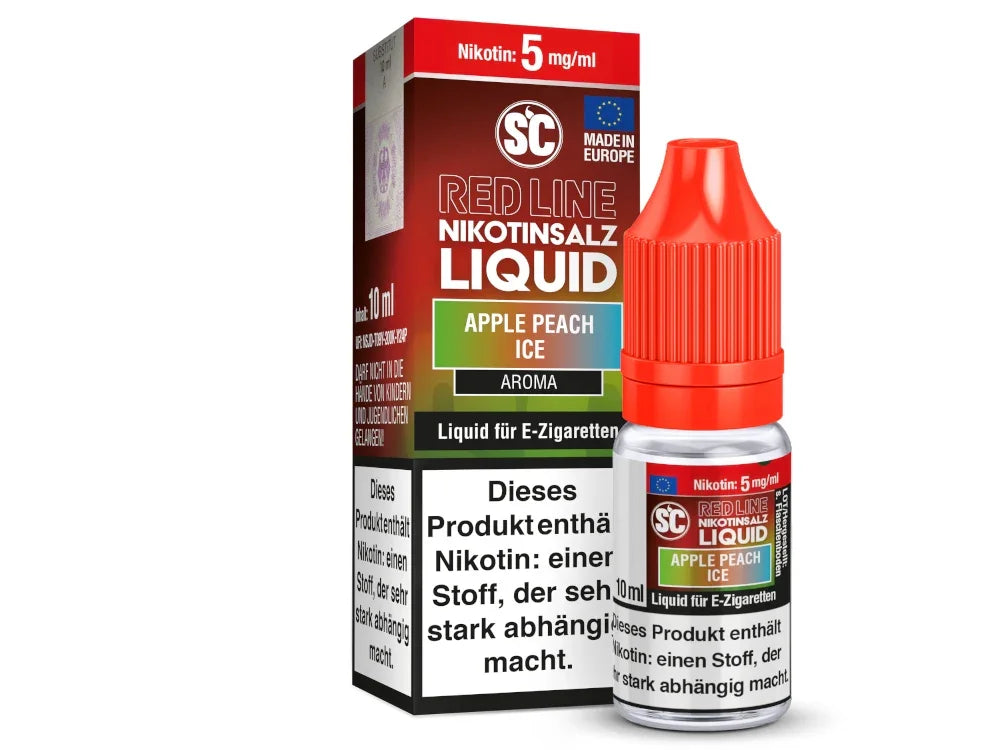 SC - Red Line - Apple Peach Ice - Nikotinsalz Liquid - 1er Packung / 5 mg/ml time4smoke.de