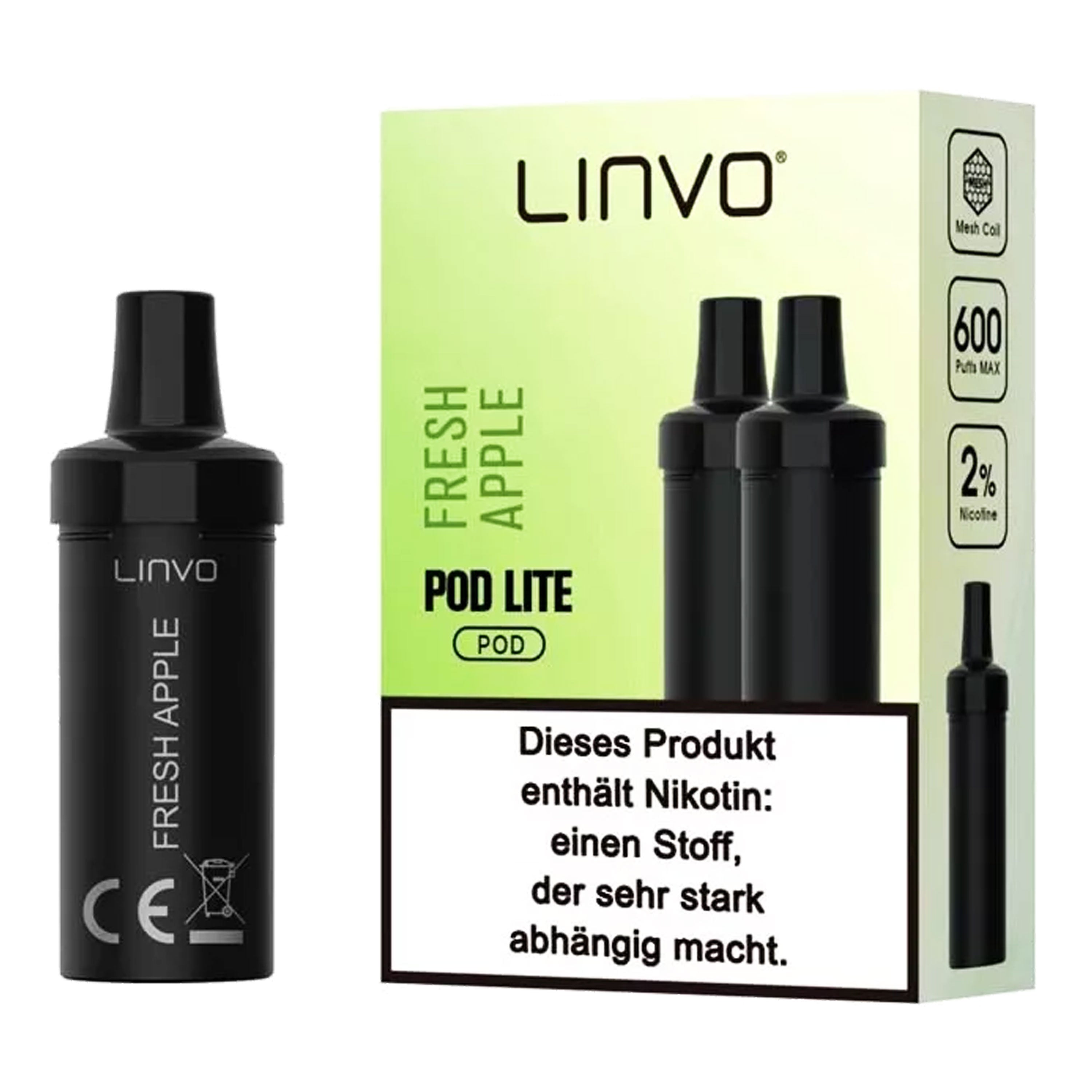 Linvo  - Pod Lite - Fresh Apple (2 x 2 ml) - Pod (2 Stück)