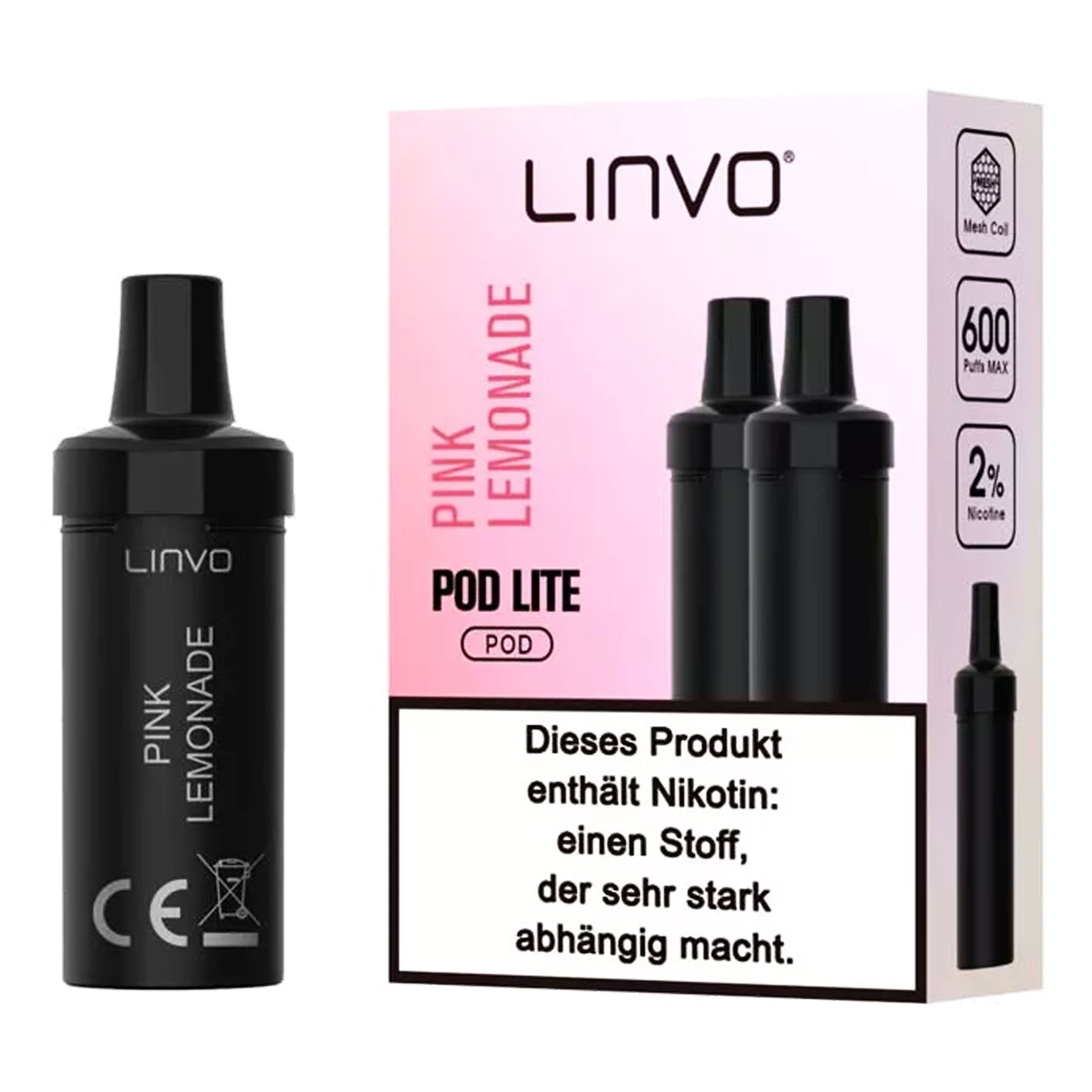 Linvo  - Pod Lite - Pink Lemonade (2 x 2 ml) - Pod (2 Stück)