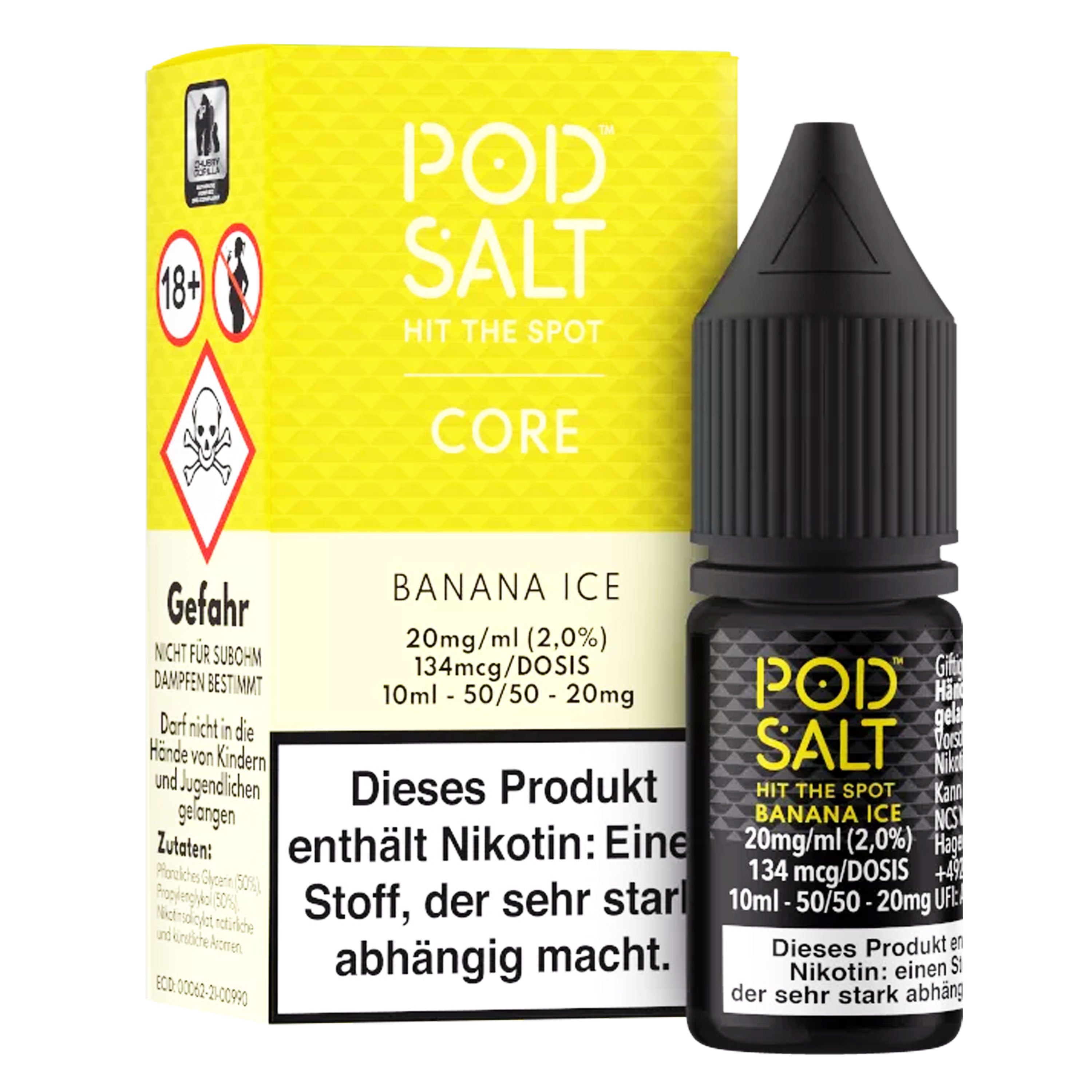 Pod Salt - Core - Banana Ice - Nikotinsalz Liquid (10 ml)