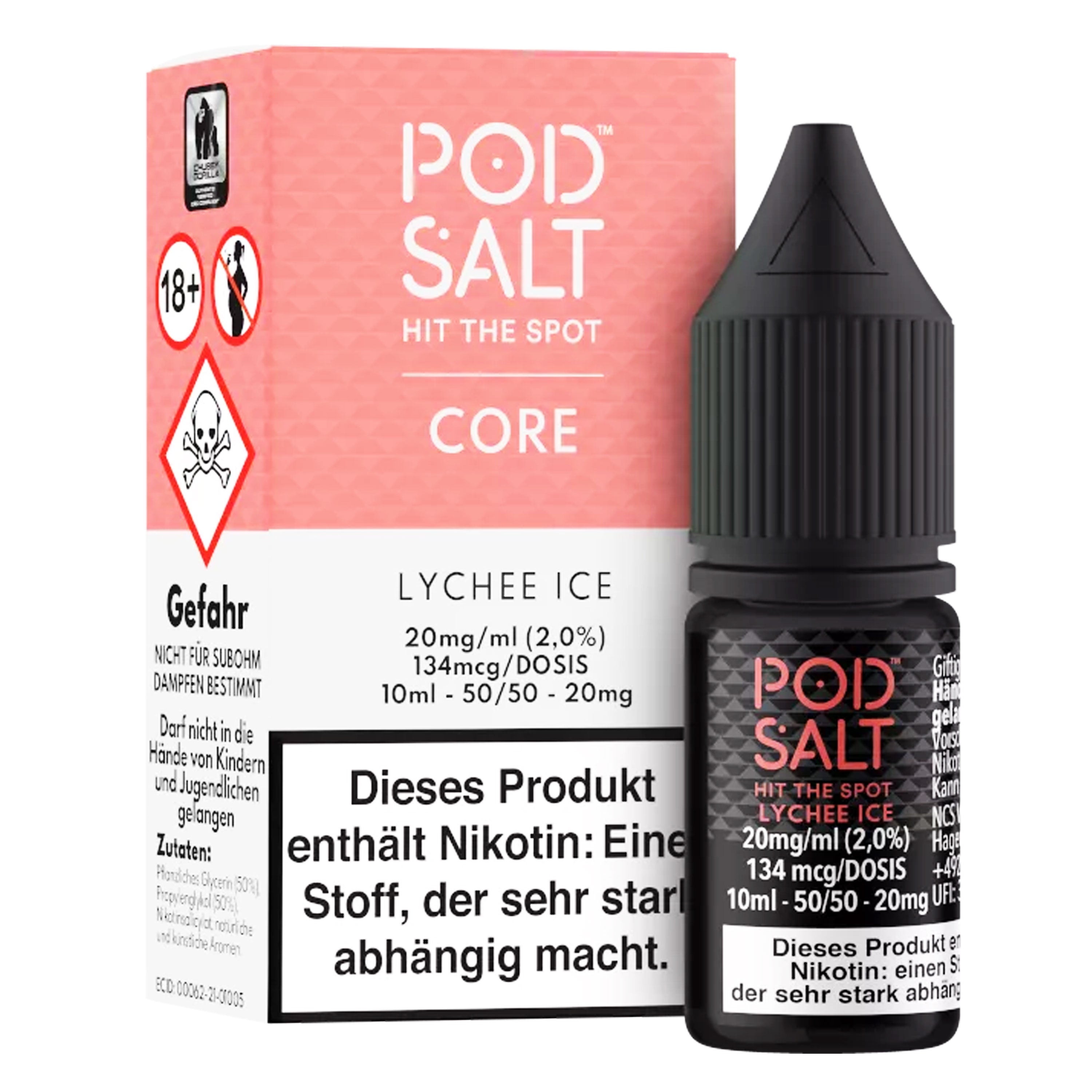 Pod Salt - Core - Lychee Ice - Nikotinsalz Liquid (10 ml)