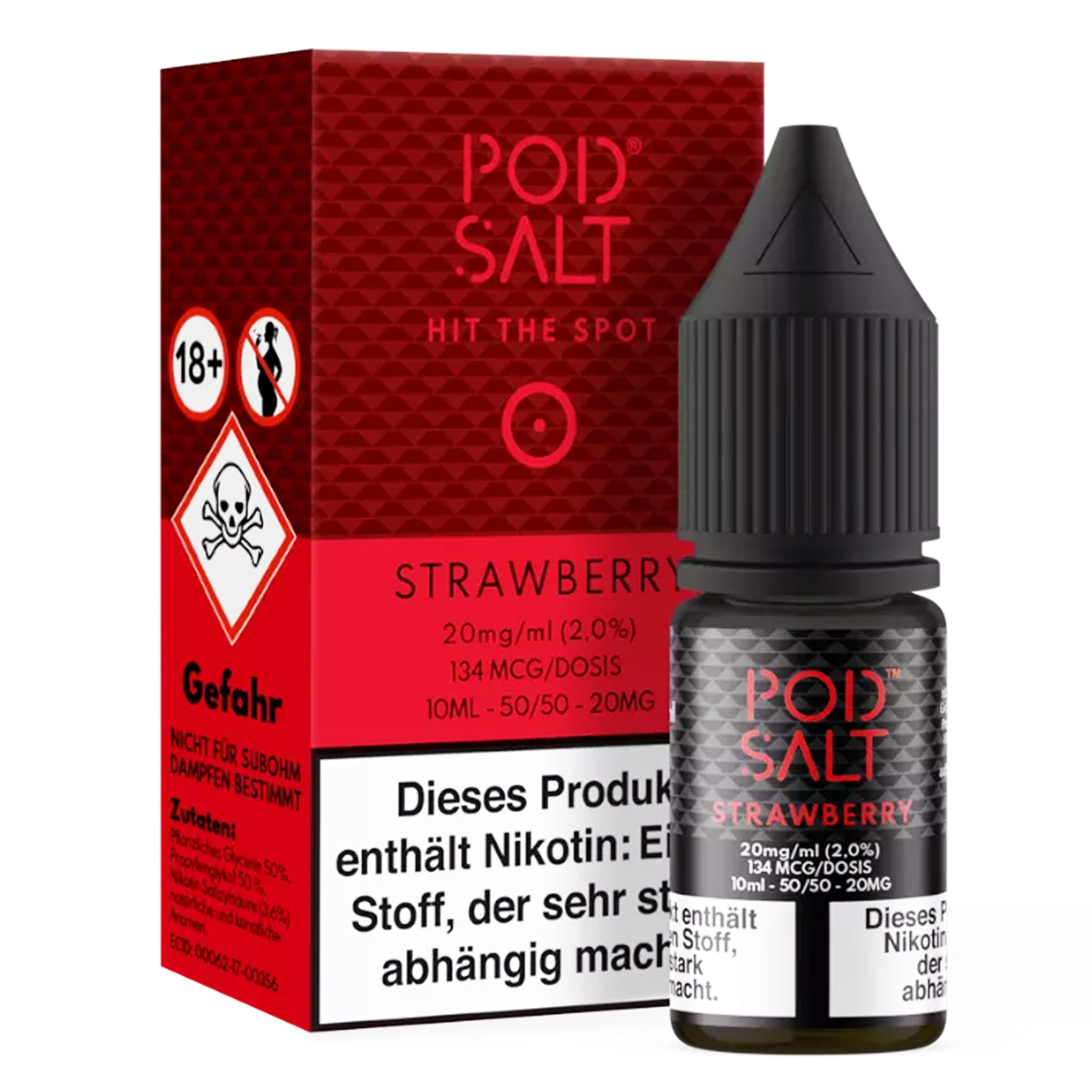 Pod Salt - Core - Strawberry - Nikotinsalz Liquid (10 ml)