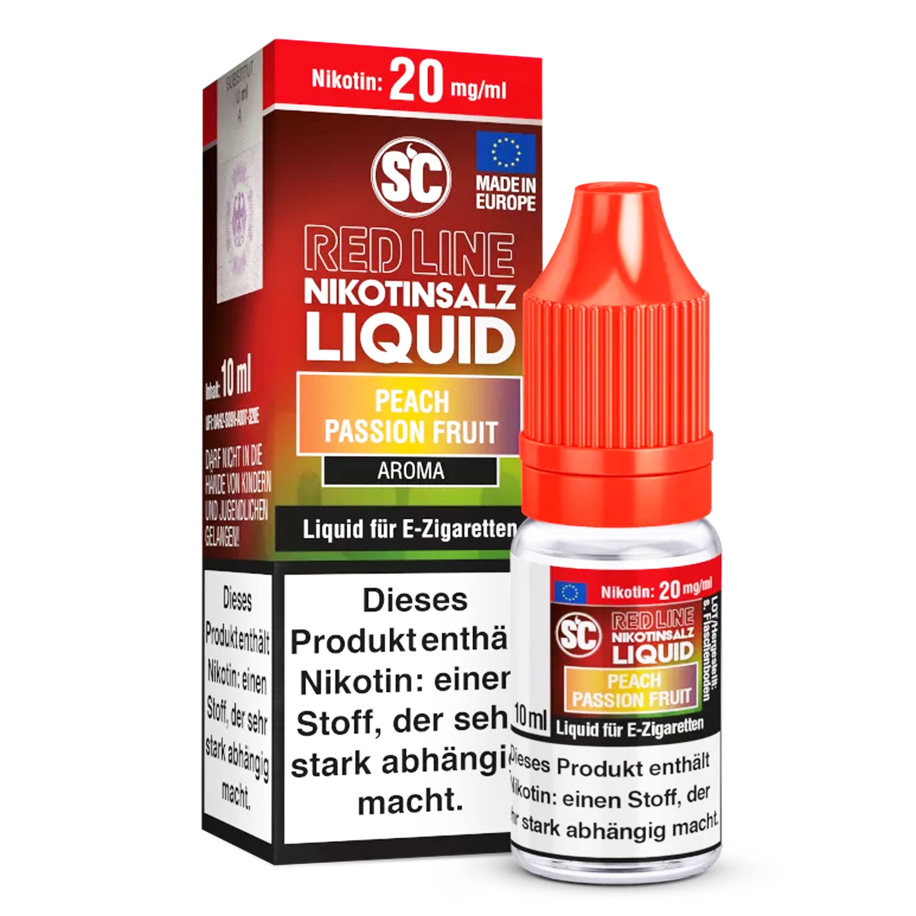 SC - Red Line - Peach Passion Fruit - Nikotinsalz Liquid (10 ml)