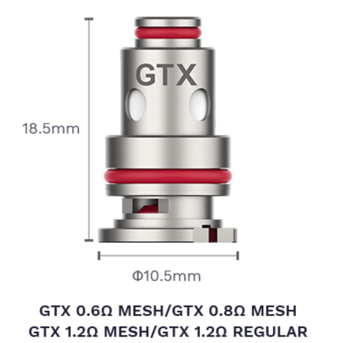 Vaporesso - GTX Verdampferköpfe - Mesh 0.80 Ohm (5 Stück)